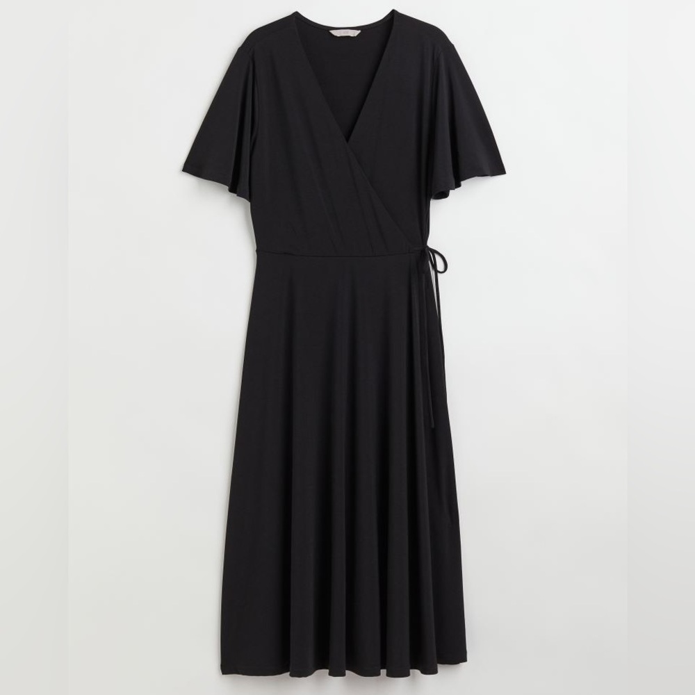 Elegant Black Wrap Dress